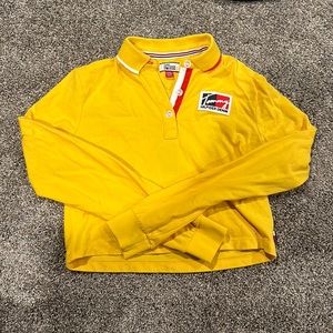 yellow long sleeve polo